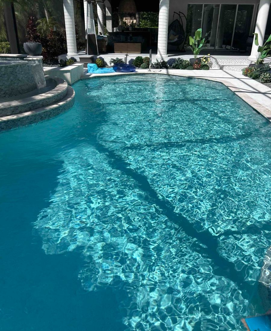 After: Pool Renovation: we changed the whole look to a modern one