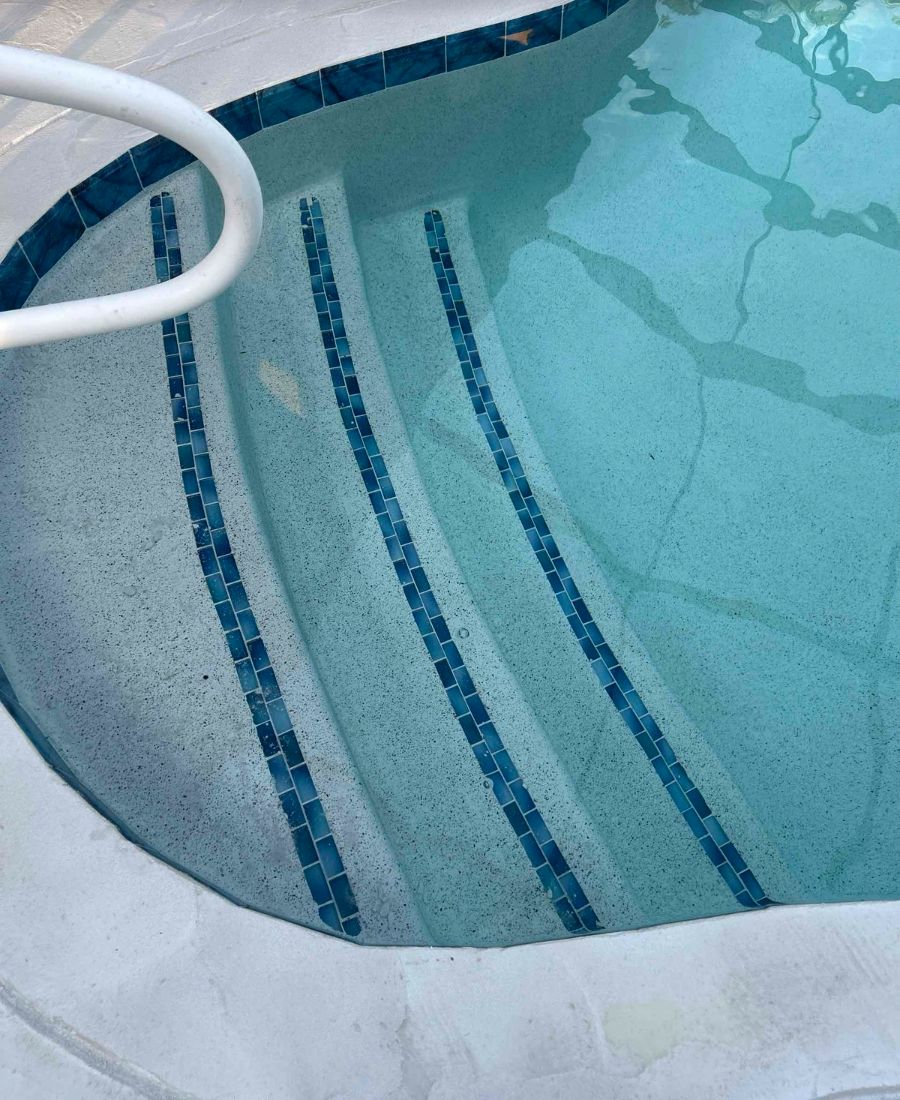 After: Pool Renovation: steps