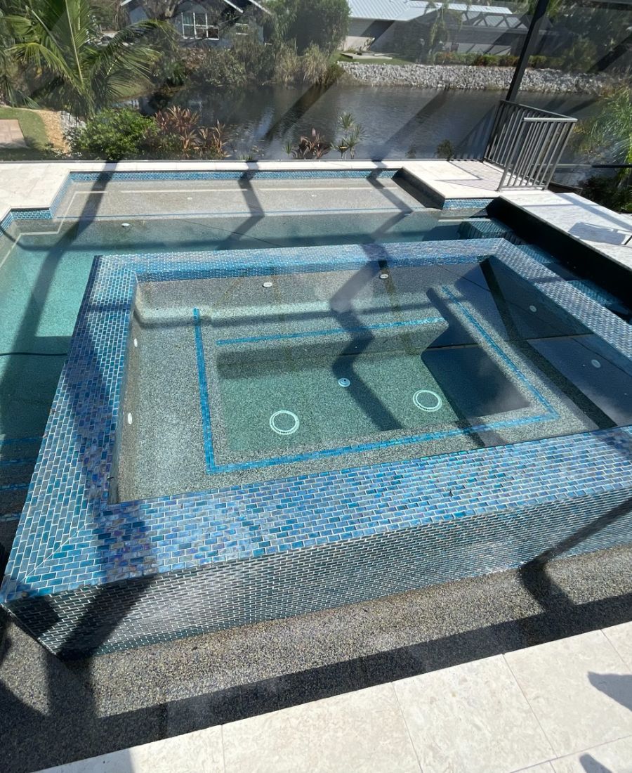 After: Hurricane affected pool