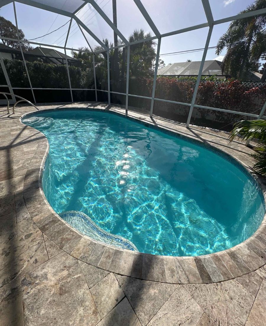 After: Hurricane affected pool
