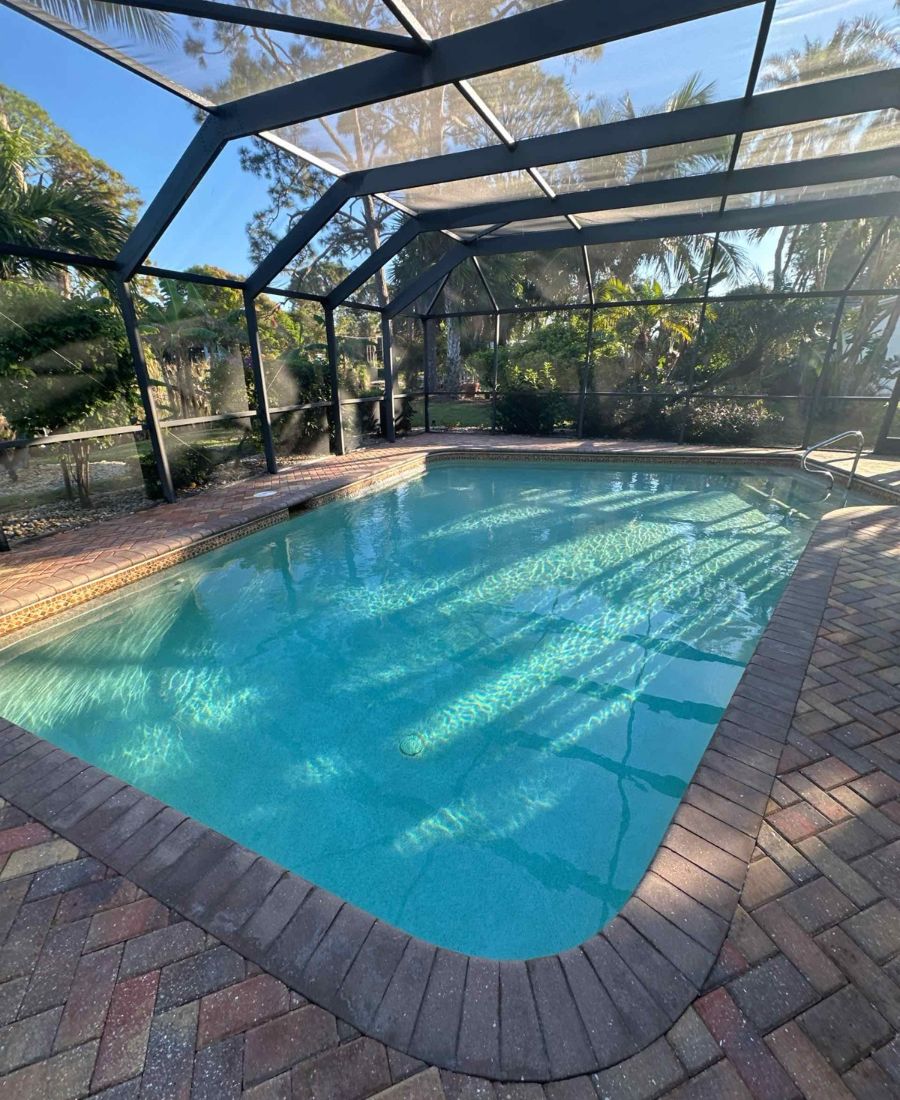 After: Hurricane affected pool