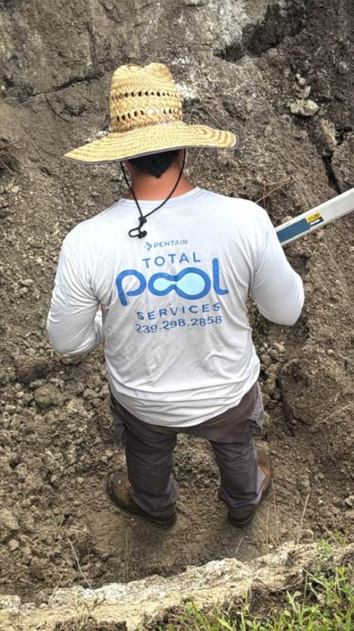 Total Pool Services pool build in progress in Southwest Florida