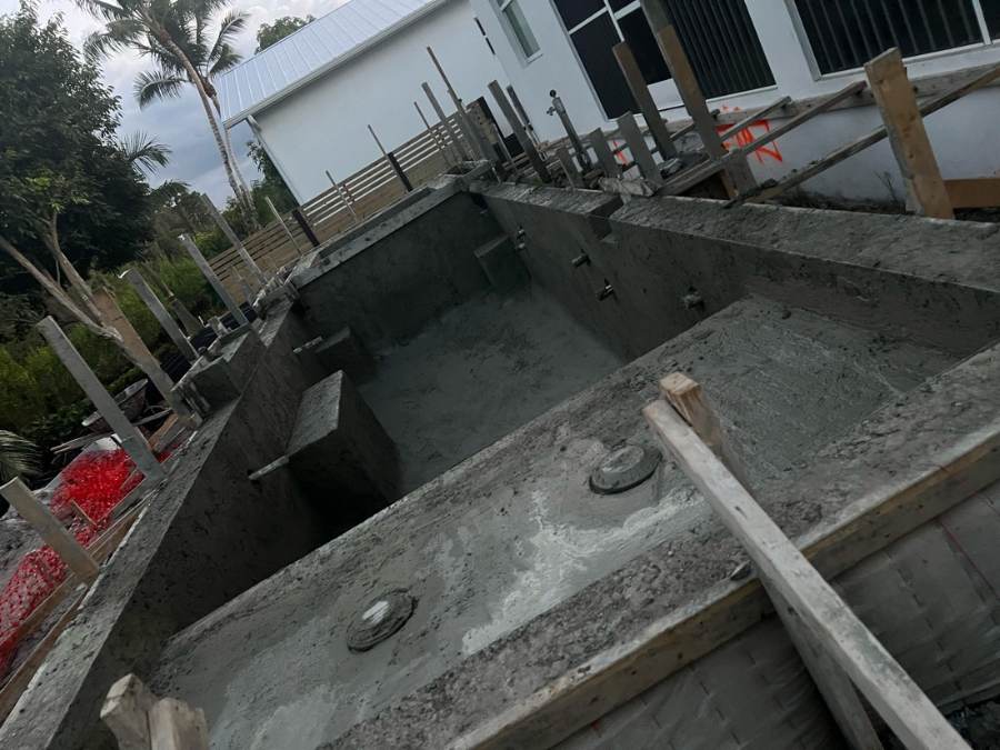 Total Pool Services pool build in progress in Southwest Florida
