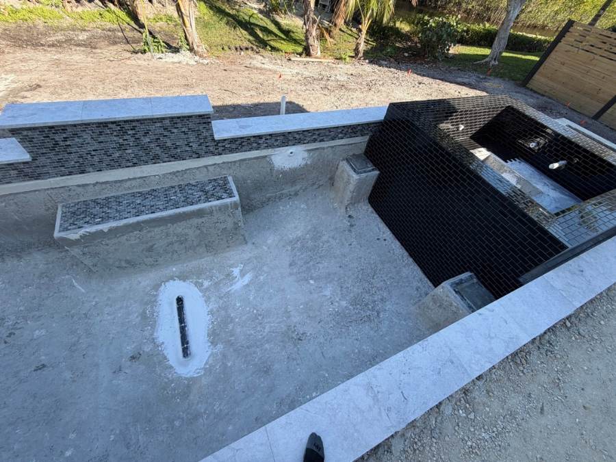 Total Pool Services pool build in progress in Southwest Florida