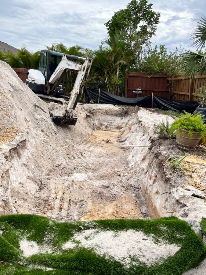 Total Pool Services pool build in progress in Southwest Florida