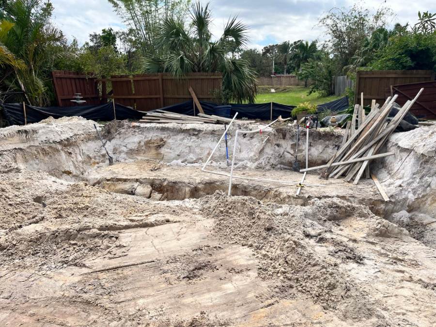 Total Pool Services pool build in progress in Southwest Florida