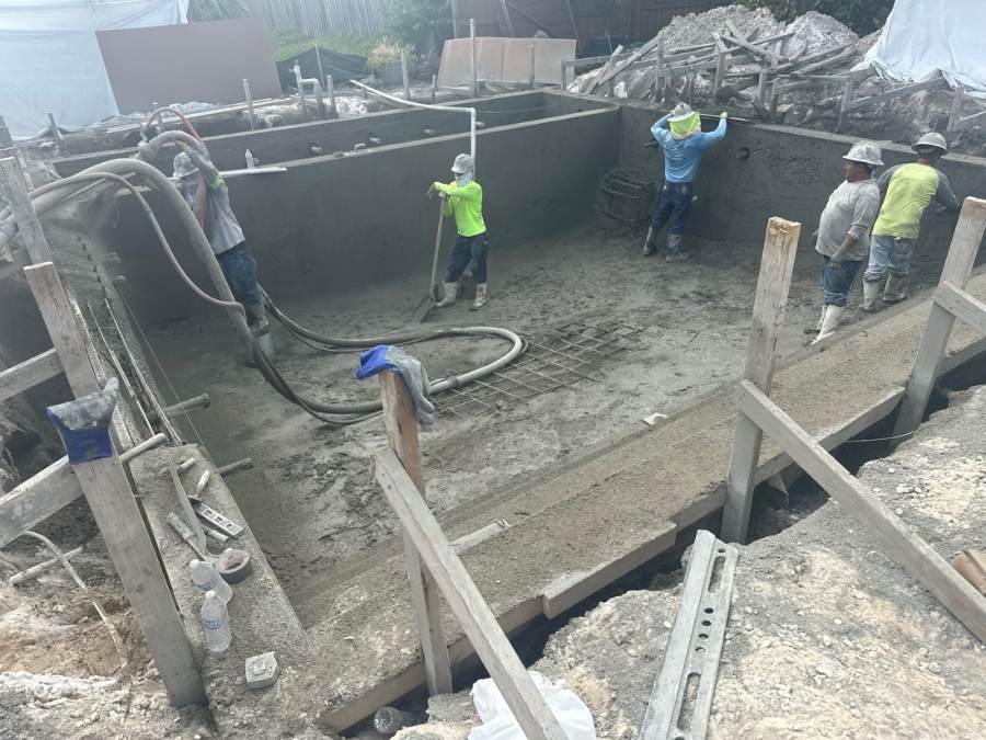 Total Pool Services pool build in progress in Southwest Florida