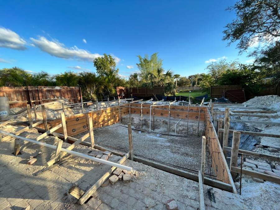 Total Pool Services pool build in progress in Southwest Florida