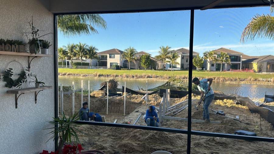 Total Pool Services pool build in progress in Southwest Florida