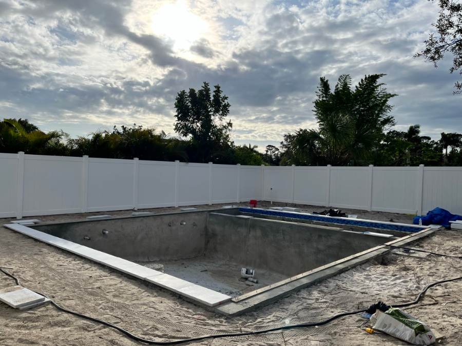 Total Pool Services pool build in progress in Southwest Florida