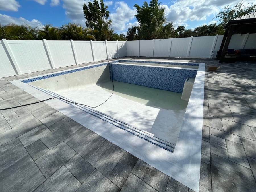 Total Pool Services pool build in progress in Southwest Florida