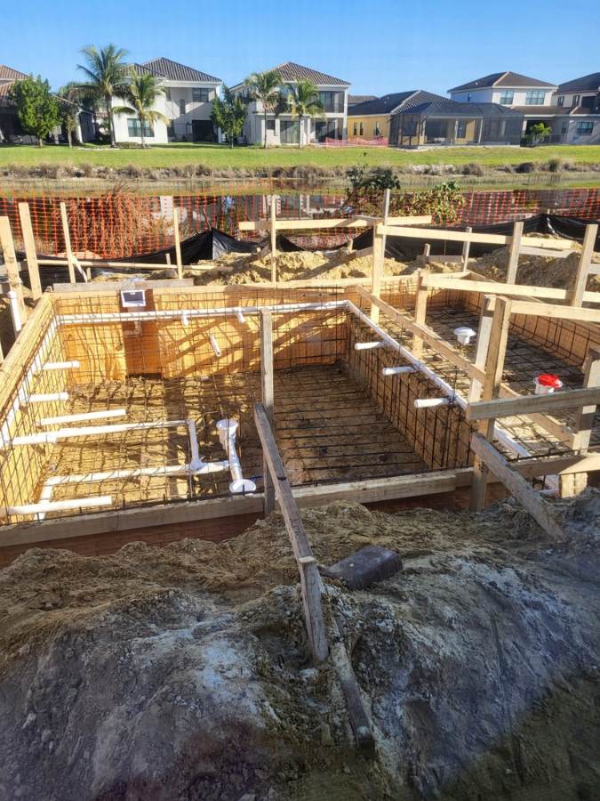 Total Pool Services pool build in progress in Southwest Florida